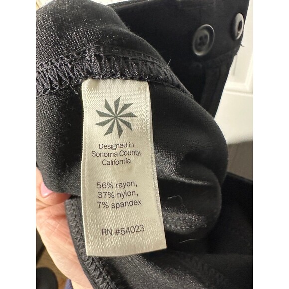 Athleta Black Ponte Moto Zipper Stretch Mid Rise Skinny Pant - Picture 4 of 5